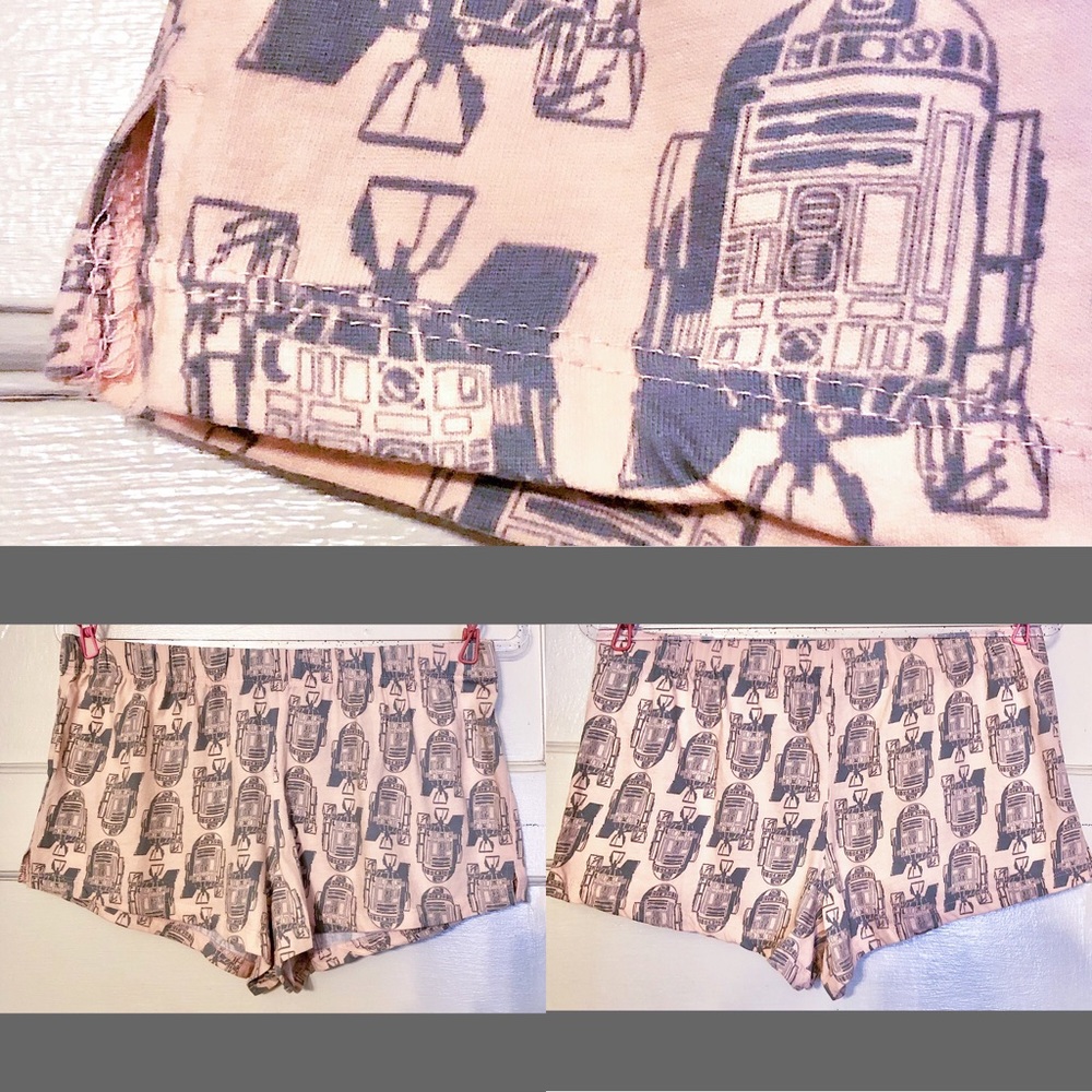 Light pink Star Wars R2D2sleep pajama pj shorts
